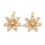 Brass Micro Pave Cubic Zirconia Pendants