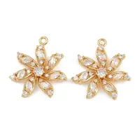 Brass Micro Pave Cubic Zirconia Pendants