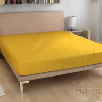 7-froté prostěradlo - žloutková - 60 x 120 cm