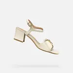 Krémové dámské sandály Geox Neeraklia 50 - Dámské