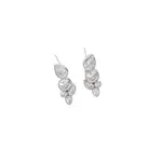 304 Stainless Steel & Clear Cubic Zirconia Stud Earrings