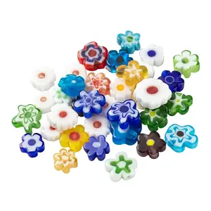 30Pcs Handmade Millefiori Glass Lampwork Beads