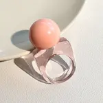 Resin Round Bead Finger Rings