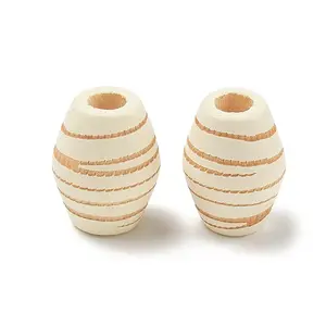Dyed Schima Wood Carved European Beads
