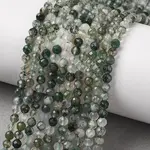 Natural Moss Agate Beads Strands
