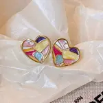 Alloy Enamel Stud Earrings