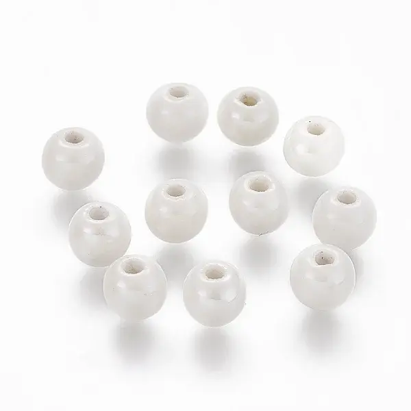 Glazed Porcelain Round Beads