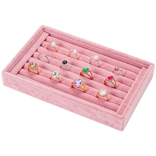 Velvet Ring Organizer Display Trays