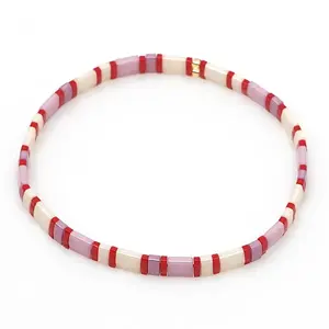Bohemian Glass Seed Beaded Stretch Bracelets