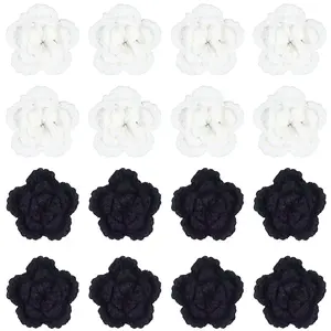 32Pcs 2 Colors Handmade Polyester Knitting Ornament Accessories
