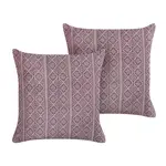 Beliani DEKORATIVNÍ POLŠTÁŘ sada 2 ks Růžový 45/45 cm Silybum