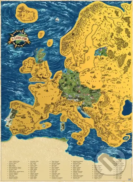 Stieracia mapa Európy Deluxe