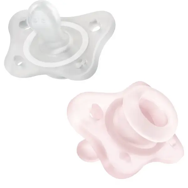 Chicco Physio Forma Mini Soft 0-2m dudlík 0-2m Pink/Transparent 2 ks
