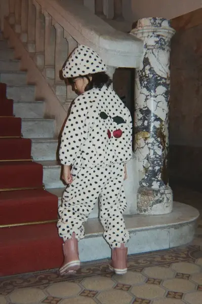 Konges Sløjd  bunda dětská fleecová JODY EMBROIDERY TEDDY JACKET GRS