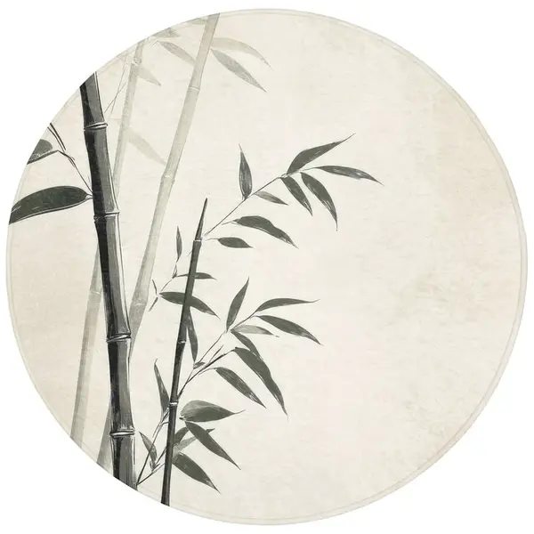 OnlyWow KOUPELNOVÁ PŘEDLOŽKA Japandi - Bambus - béžová 70x70 cm