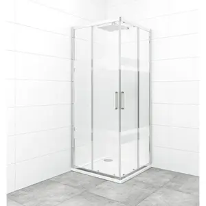 Sprchový kút štvorec 80x80 cm SAT TEX SATBKTEXQ80CRS