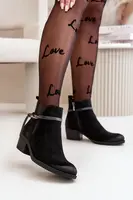 Zazoo 2326 Sametové Dámské Nazouvací Botky Černé