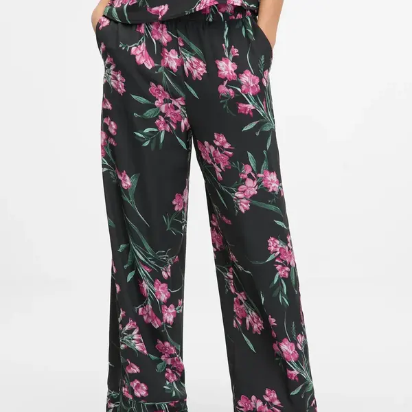 Černé dámské saténové pyžamové kalhoty ORSAY - Dámské