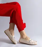 Gemre Beige classic eco-leather loafers Pelayo