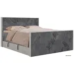 MKS POSTEL BOXSPRING NORDIC KING DUO 200/200 - Šedá Manšestr - Topper Visco - H4