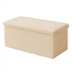 Relaxdays LAVICE Béžová teddy látka úložný prostor 76x38x38 cm