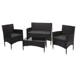 MCW POLY-RATTAN SADA Hnědá, antracitová