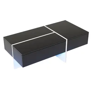 FLIEKS KONFERENČNÍSTOLEK 100x50cm Černobílý LED App Lesklý
