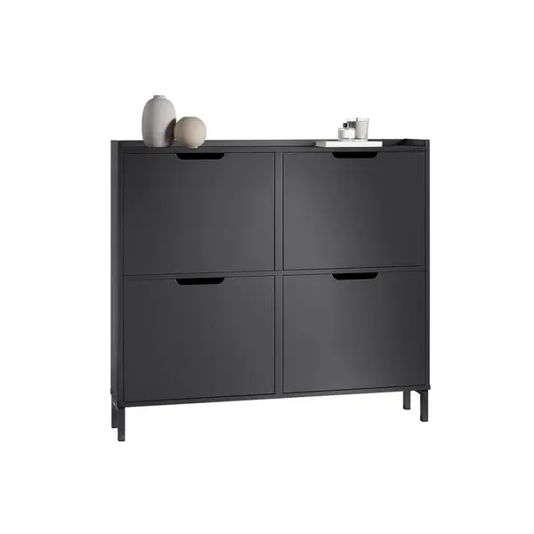 SoBuy BOTNÍK se 4 klapkami 100x19x91cm Minimalistický