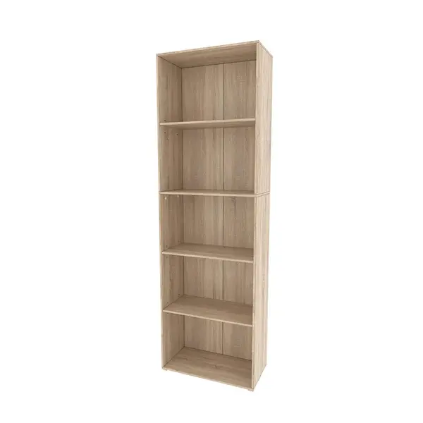 Vicco KNIHOVNA Bob Sonoma 60 x 190 cm s 5 přihrádkami