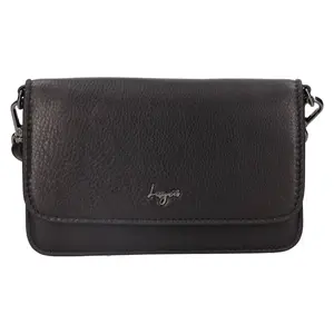 Dámská kožená crossbody kabelka Lagen Orsa - černá
