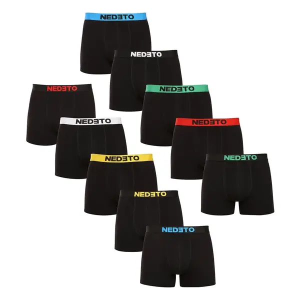 10PACK pánske boxerky čierne (10NBC1) 5XL