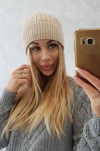 Kesi Tenká čepice Veronica K249 béžová