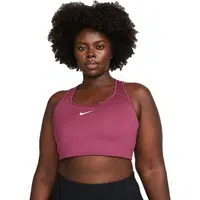 Nike SWOOSH BRA PAD PLUS Dámska športová podprsenka, vínová, veľkosť