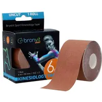 BronVit SPORT KINESIO TAPE CLASSIC Kinezio tejp, hnedá, veľkosť