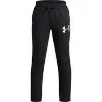 Under Armour RIVAL FLEECE COLORBLOCK Chlapčenské tepláky, čierna, veľkosť XL