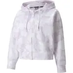 Puma SUMMER GRAPHIC AOP FULL-ZIP HOODIE Dámska mikina, fialová, veľkosť