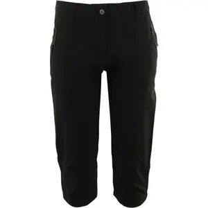 ALPINE PRO ULINA Dámske 3/4 nohavice, čierna, veľkosť