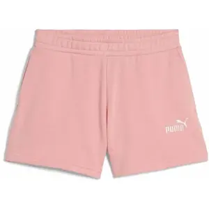 Puma ESSENTIALS SMALL NO. 1 LOGO SHORTS TR G Dievčenské kraťasy, ružová, veľkosť