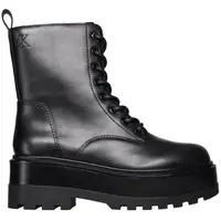 Calvin Klein FLATFORM HIGH LACE UP Dámska členková obuv, čierna, veľkosť