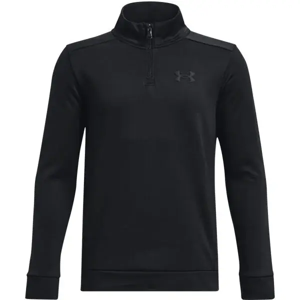 Under Armour ARMOUR FLEECE 1/4 ZIP Chlapčenská mikina, čierna, veľkosť XL