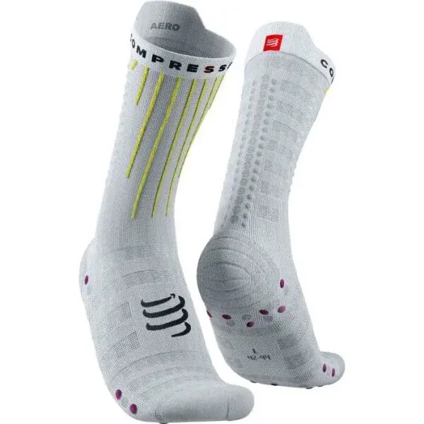 Compressport AERO SOCKS Cyklistické ponožky, biela, veľkosť