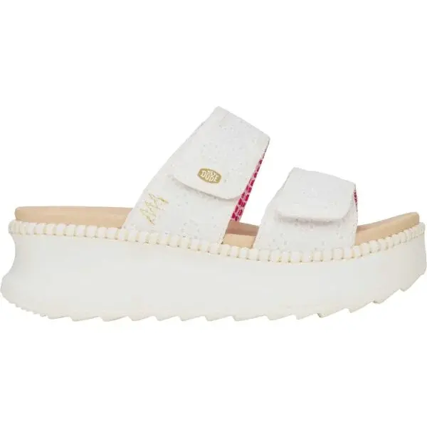 HEY DUDE DELRAY Dámske šľapky, biela, veľkosť