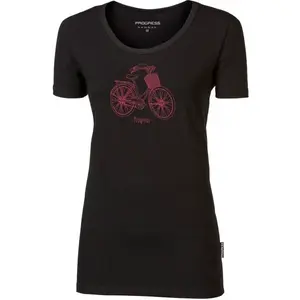 PROGRESS SASA CITYBIKE Dámske bambusové tričko, čierna, veľkosť