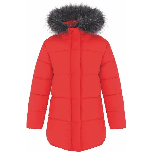 LOAP TOMKA Dievčenský zimný kabát, červená, veľkosť 134-140