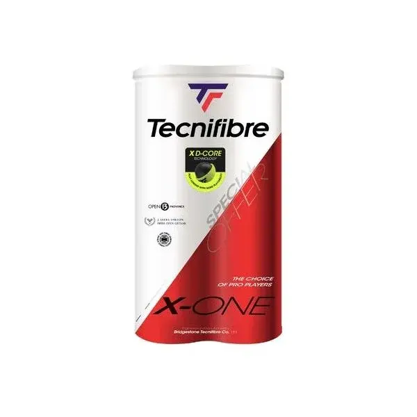 TECNIFIBRE X-ONE BIPACK 2 x 4 PCS Duo balenie tenisových loptičiek, žltá, veľkosť