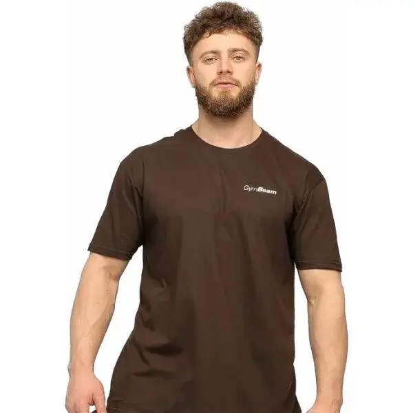 GymBeam BASIC Pánske tričko, hnedá, veľkosť