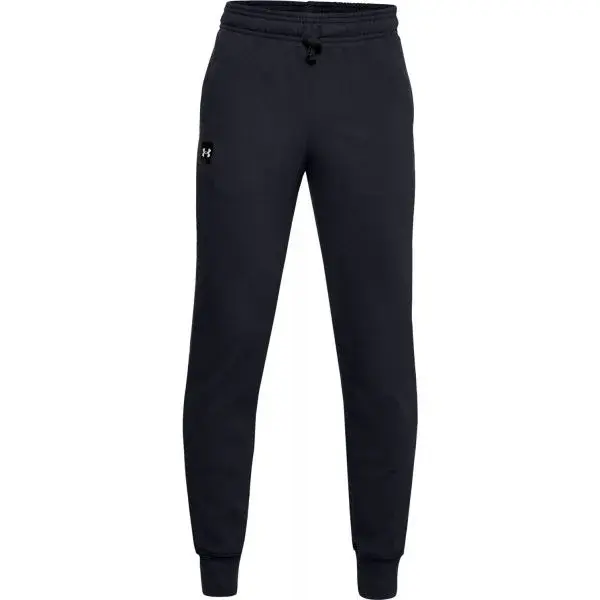 Under Armour RIVAL FLEECE JOGGERS Detské tepláky, čierna, veľkosť