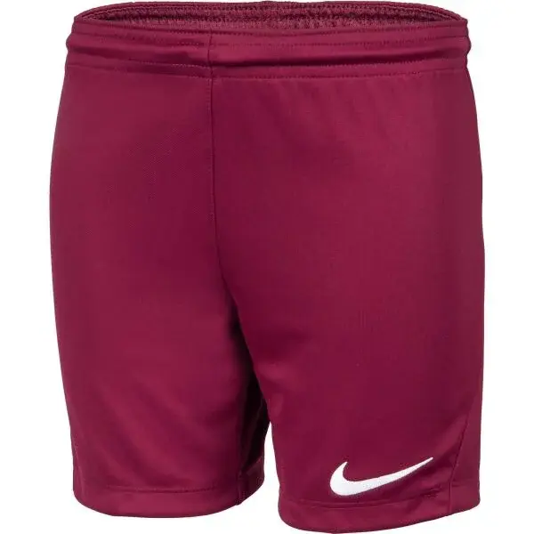 Nike DRI-FIT PARK 3 JR TQO Chlapčenské futbalové šortky, vínová, veľkosť