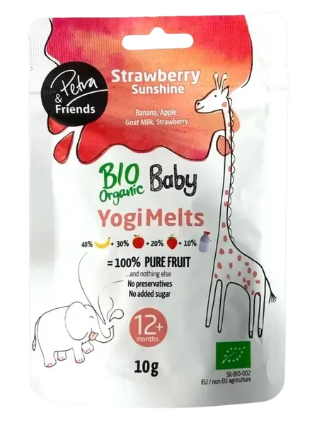 PETRA & FRIENDS BIO Ovocné smoothie kousky sušené mrazem s jahodami a kozím mlékem 10 g