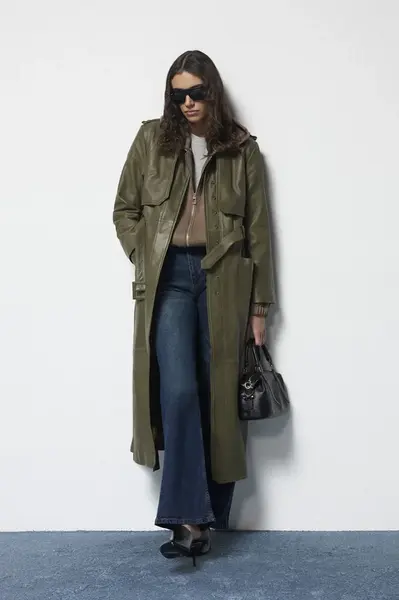 Kožený trenčkot Answear.LAB